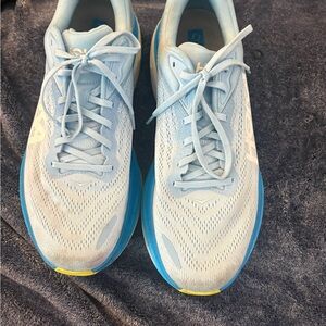 Hoka Light Blue Women's Running Shoes with Blue Accents